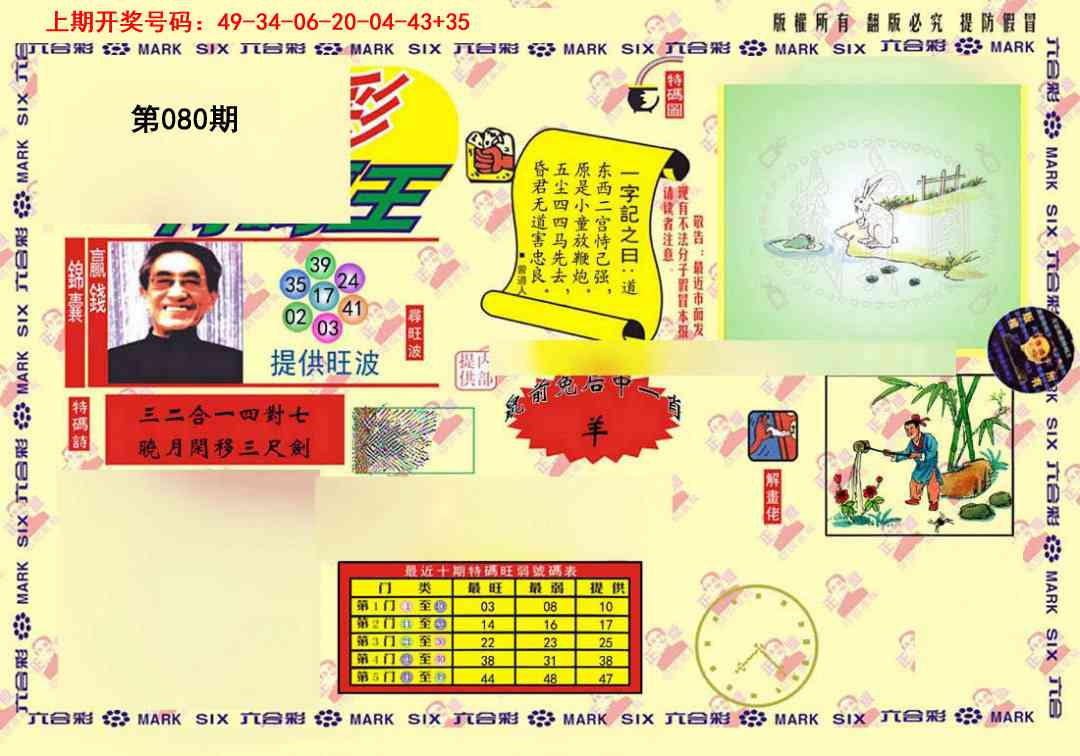 080期心水特码(信封)[图]