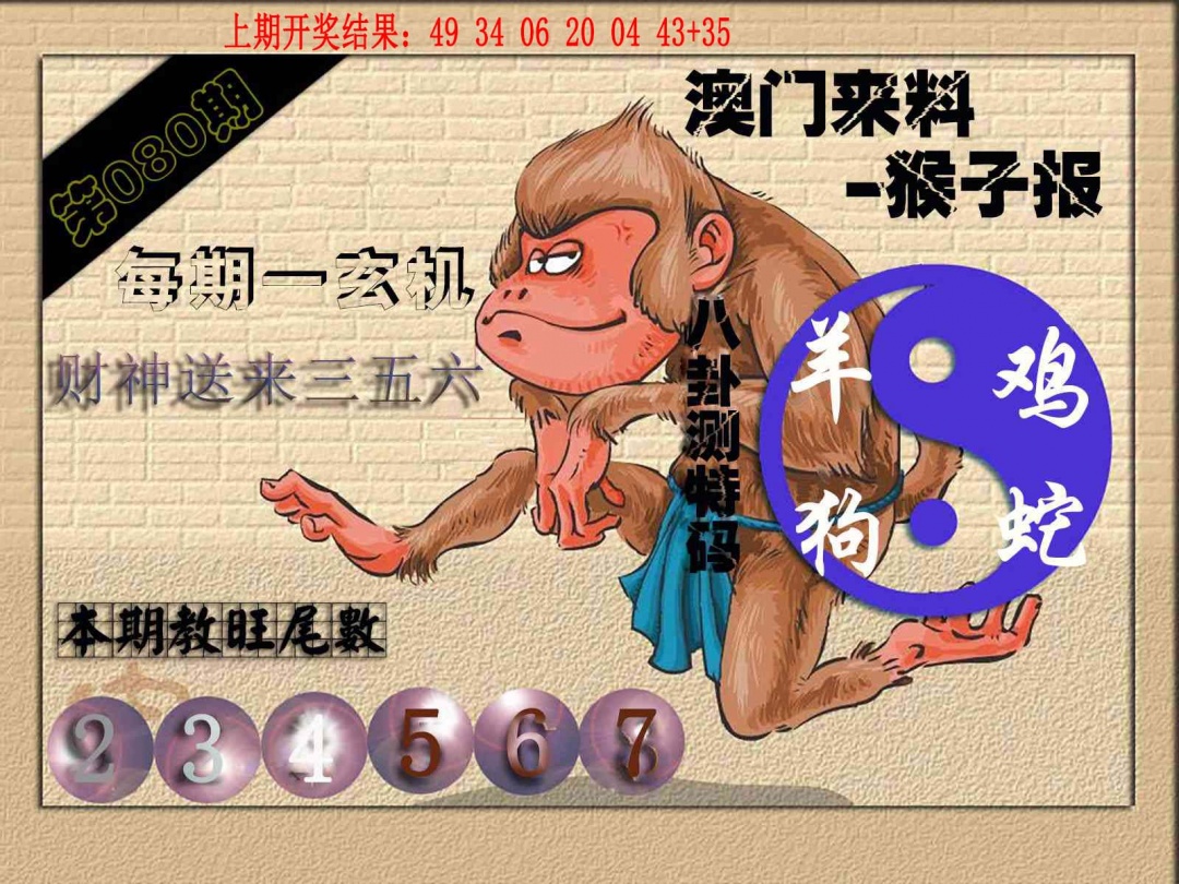 080期(来料)猴报[图]